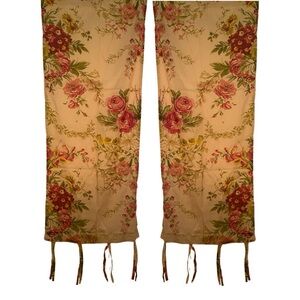 French floral curtains pair (2)